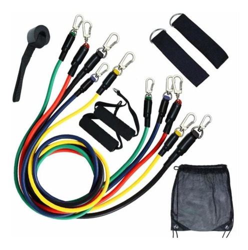 Bandas De Resistencia Elasticas Deportiva Kit Completo 100lb