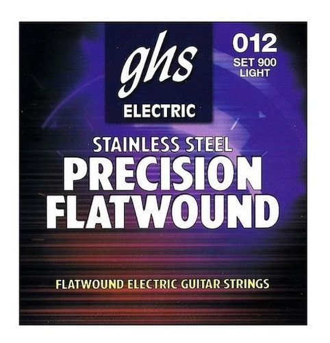 Encordado Guitarra Eléctrica Ghs Precision Flatwound 012