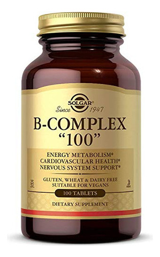 Solgar B Complex 100 Cardiovascular Metabolismo 100 Tab