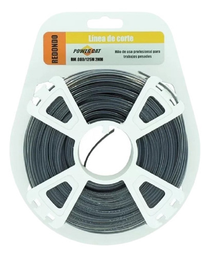 Rollo Hilo Para Desbrozadora .095 2.4mm 86 Mts Nylon Redondo Color Gris