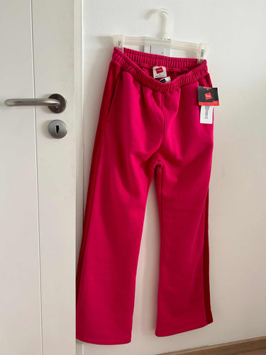 Jogging Wide Leg Fucsia Talle S , Nuevo, Friza Gruesa 