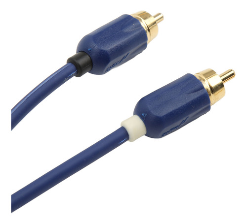 Cable De Audio Rca De 5 Metros, Elástico, Azul, De Cobre Pur