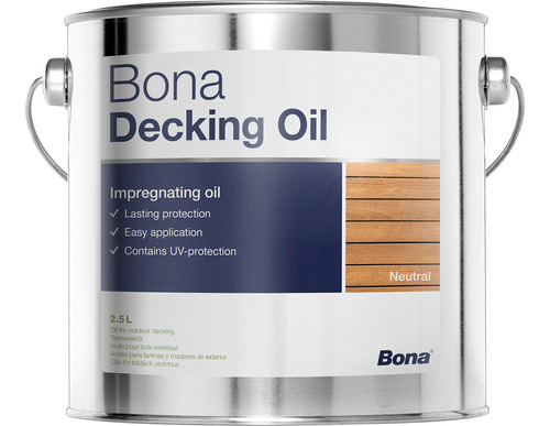 Bona Decking Oil Aceite Piso Exterior Madera 2.5 Litros