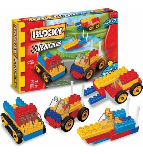 Blocky Vehículos X 70 Piezas