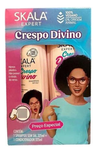 Skala Crespo Divino Kit Shampoo+acondicionador X 325ml C/u