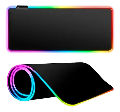 Mouse Pad Gamer Rise Mode Galaxy Rgb 90x30cm Preto Preto