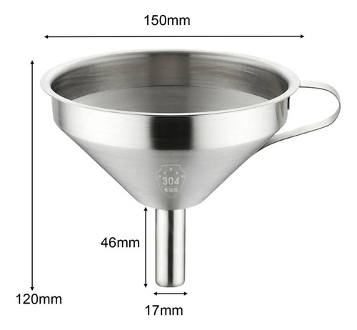 A 2 Funis De Cozinha De Aço Inoxidável 304 Funil Grande