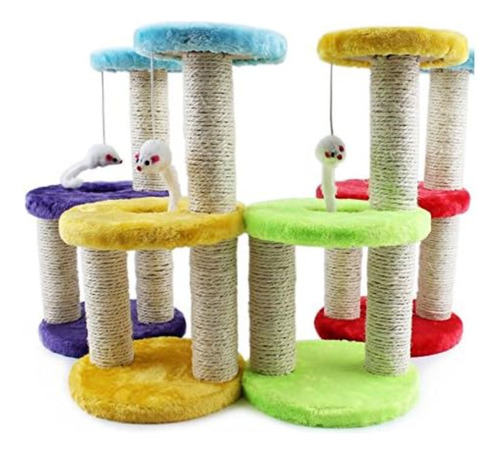 Juguete Mini Torre Rascador De Sisal Reforzado Para Gatos