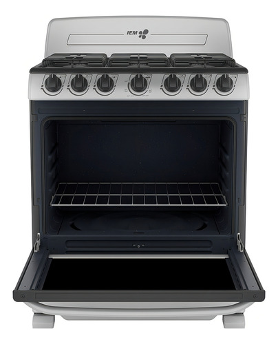Estufa Mabe Emh7602js0 A Gas/eléctrica Silver Puerta Con Visor 126.6l