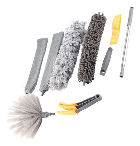 Plumero De Plumas, 9 Unidades, Kit De Microfibra, Extensible
