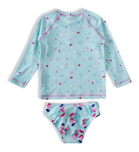 Imagem 2 de 6 de Conjunto Bebe Infantil Biquini Camiseta Praia Proteção Solar