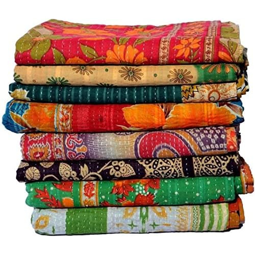 Wholesale Lot Of Indian Vintage Kantha Quilt Handmade T...