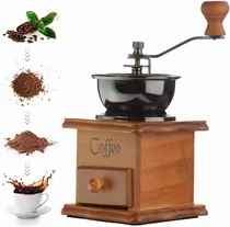 Comprar Sangkee Cag1 Manual Molinillo De Café, Manivela De Mano Molinillo Con Mango De Acero Inoxidable Y Ajustable Cerámica Burr De Carburo, Portátil Para Viajes Camping Trabajo Oficina