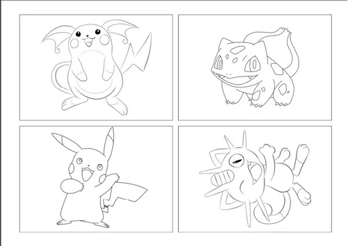 100 Desenhos Para Colorir e Pintar - Tema Pokemon - Folhas A4 Sulfite  Avulsas/Soltas