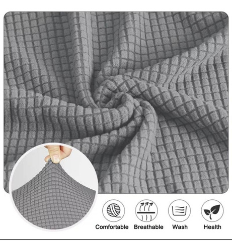 Fundas Para Sillon Tipo L Cuadrille Modular 2 Piezas Gris