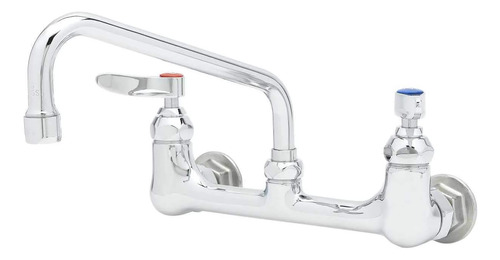 T&s Brass B-2414 Grifo Doble Para Despensa, Montaje En Pared