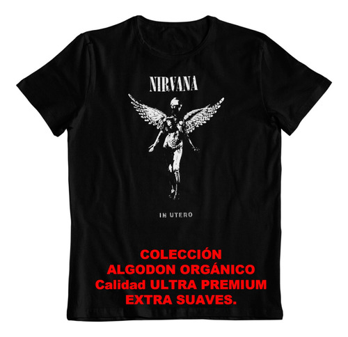 Polera - Dtf - Algodon Organico - Album Nirvana In Utero