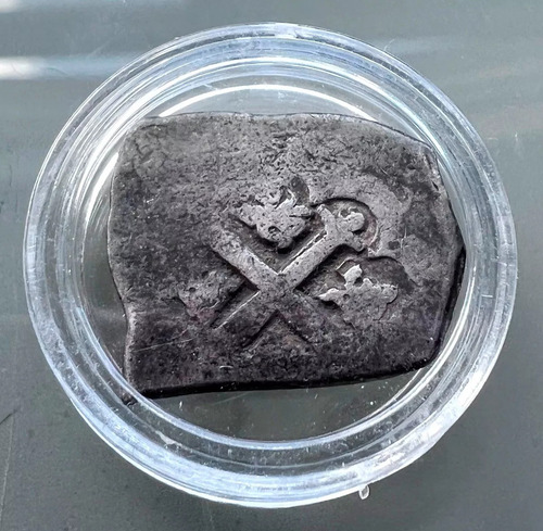 1 Un Real De Plata Macuquina Felipe V 1700 - 1746 Colonial