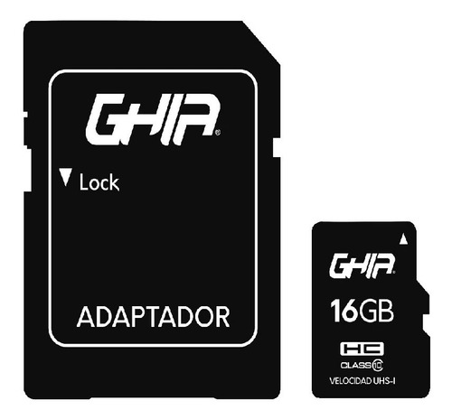 Memoria 16gb Tip Micro Sd Clase 10c Adaptador Ghia Gac-1 /v
