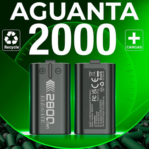 Cargador 4 Pilas Xbox Carga Rápida Tipo C Pilas Incluidas