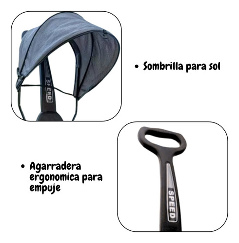 Carrito Andador Para Niños Pequeños 3 En 1 Mercedes Negro