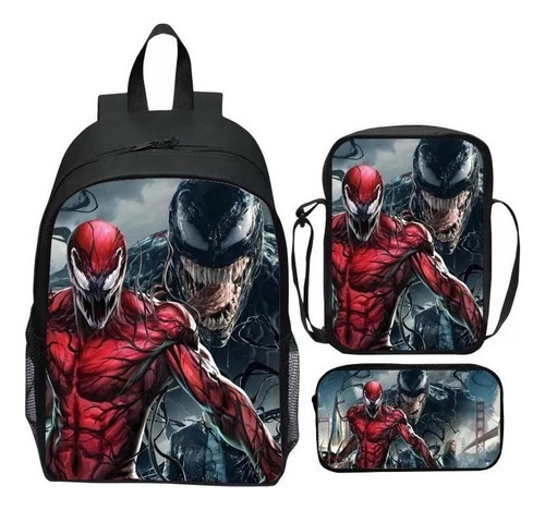 Juego De Mochila 3d Marvel Venom 2022 Color 02