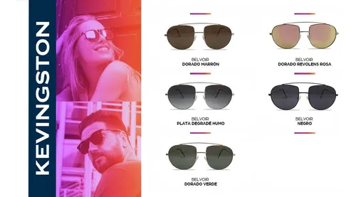 Kevingston Lentes Sol Metal Polarizado Hombre Belvoir Rosa Env o