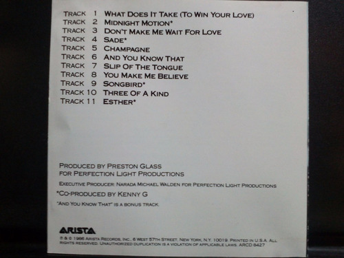 Kenny G Duotones Cd Seminuevo 1ra Edición 1986 Usa