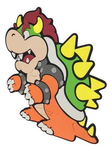 Figura Browser Mario Bros De Fomi Tamaño Grande Decoración