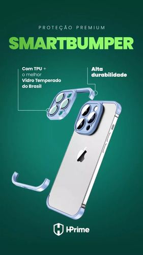Capa Case Hprime Smartbumper Azul Para iPhone 13 Pro Max
