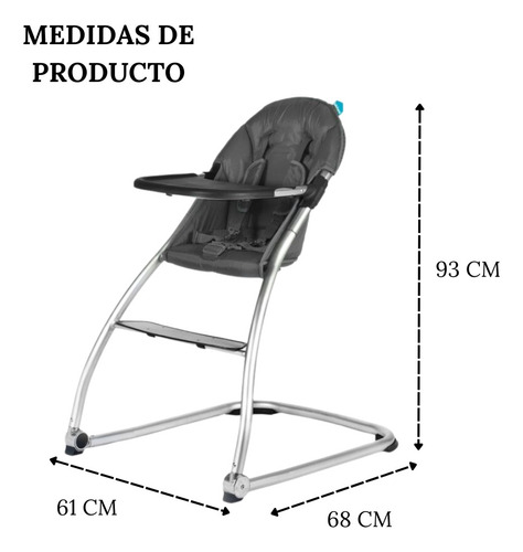 Silla De Alimentación Con Bandeja Babyhome - Modelo Graphite