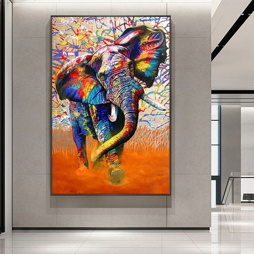 Imagen 3 de 10 de Cuadro-elefante4-moderno,decorativo,95x60cm-16k Resolución