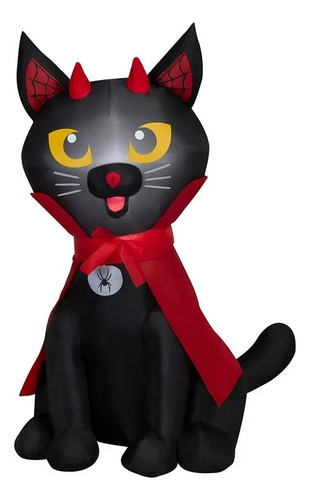 Inflable De Halloween Gato Diablo
