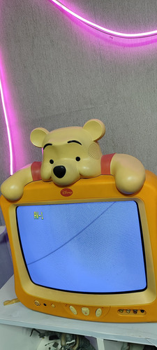 Televisão Ursinho Pooh Disney Retrô Funcionando C/ Controle (Usado)