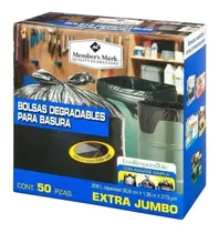 Comprar Bolsas De Basura Extra Jumbo Member´s Mark (50 Bolsas) 208 L