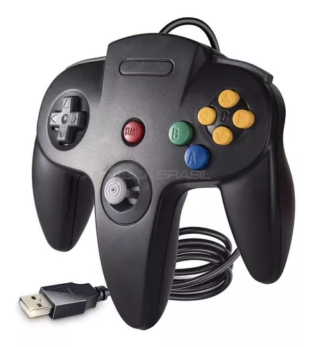 Controle de Nintendo 64 - USB - PC - EMULADOR - CORES COR:Verde Translúcido