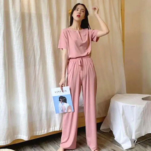 Pijama De Seda Helada Para Mujer, Juego De Dos Piezas Para E