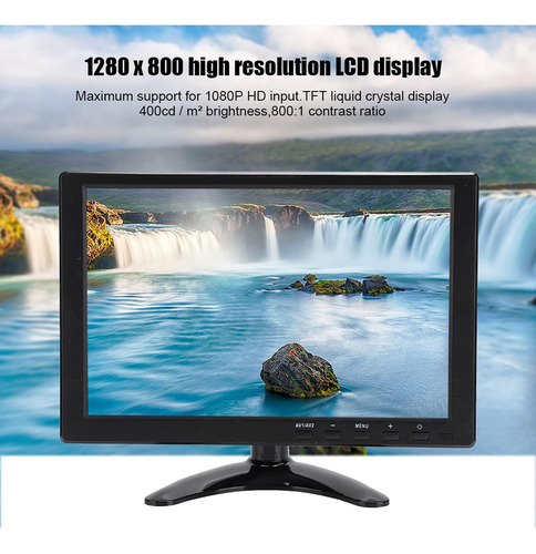Monitor Lcd De 10.1 Pulgadas, Universal 1280x: 10 Hd Small M