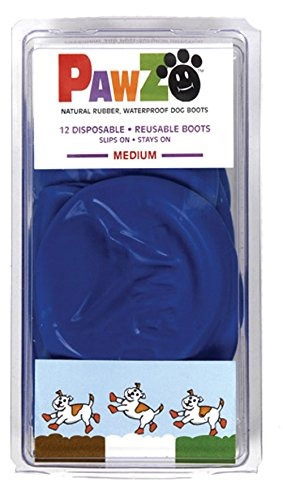 Pawz Azul Impermeable Perro Bota, Media, Hasta 3 Pulgadas