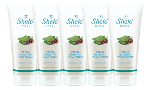 5 Pack Crema Nutritiva Para Peinar Shelo