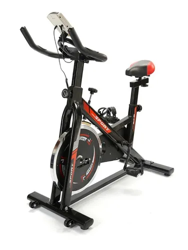 Bicicleta De Spinning Fija Femmto Bici Con Disco Fitness Color Negro