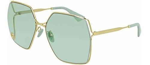 Gucci Gg0817s Oro / Verde 65/17/140 Mujeres Gafas De M4s1x