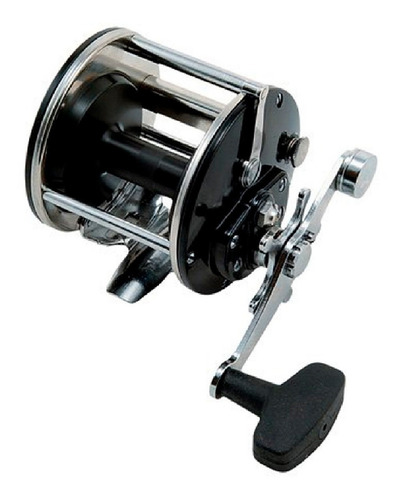 Bobina rotativa Penn 209m Level Wind Embedded Trolling, cor preta, lado direito