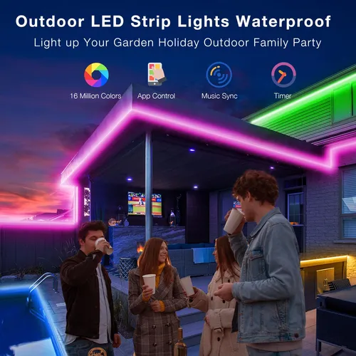 Tiras De Luces Led Daybetter, Resistentes Al Agua, 60 M, Con