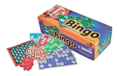 Bingo De Lujo Juego Familiar 96 Cartones Loteria Bisonte