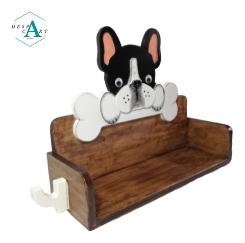 Imagen 5 de 7 de Despacart -perchero De Pared Multifuncional Bulldog Francés.