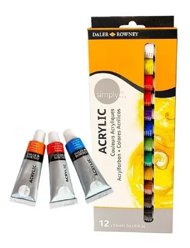 Acrilicos Daler Rowney Simply X12 Colores Distribuidora Lv