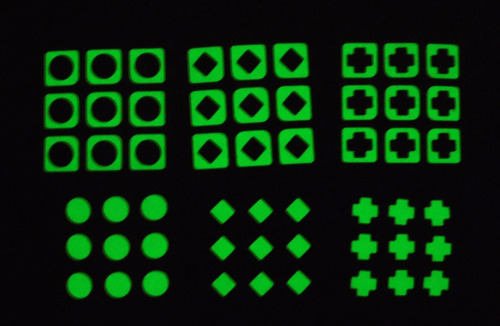 Stickers Fotoluminiscentes Cubo Rubik 3x3 Brillan En Verde