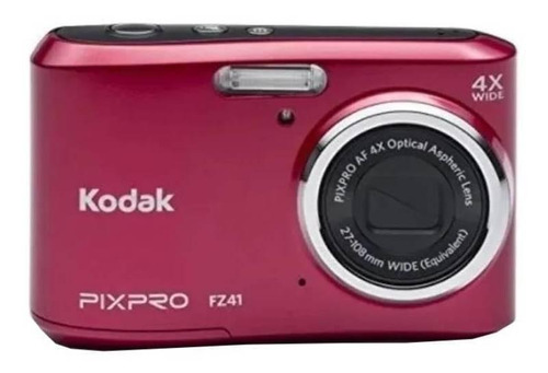 JK Imaging Kodak Pixpro Friendly Zoom FZ41 compacta color  rojo