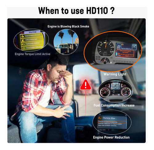 Scanner Ancel Hd110 Para Camiones, Sistema Hdobd Y Obd2